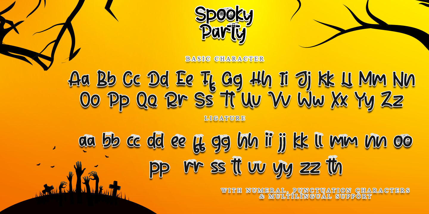 Ejemplo de fuente Spooky Party Regular